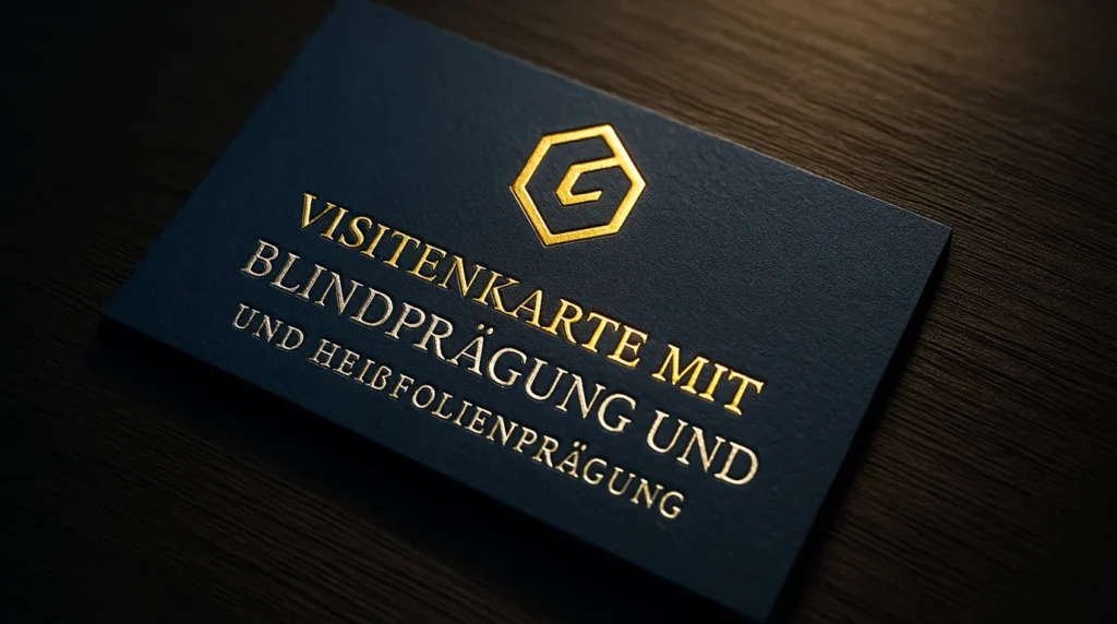 Blind- und  Heissfoliengepraegte Visitenkarten – hochwertig & edel bedruckt Vorschau