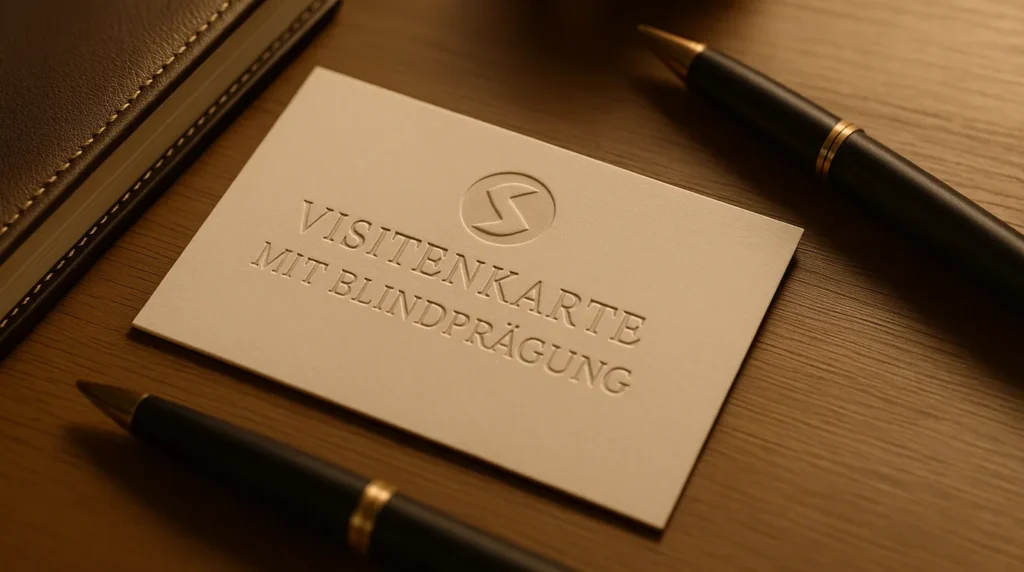 Blindgepraegte Visitenkarten – hochwertig & edel bedruckt Vorschau