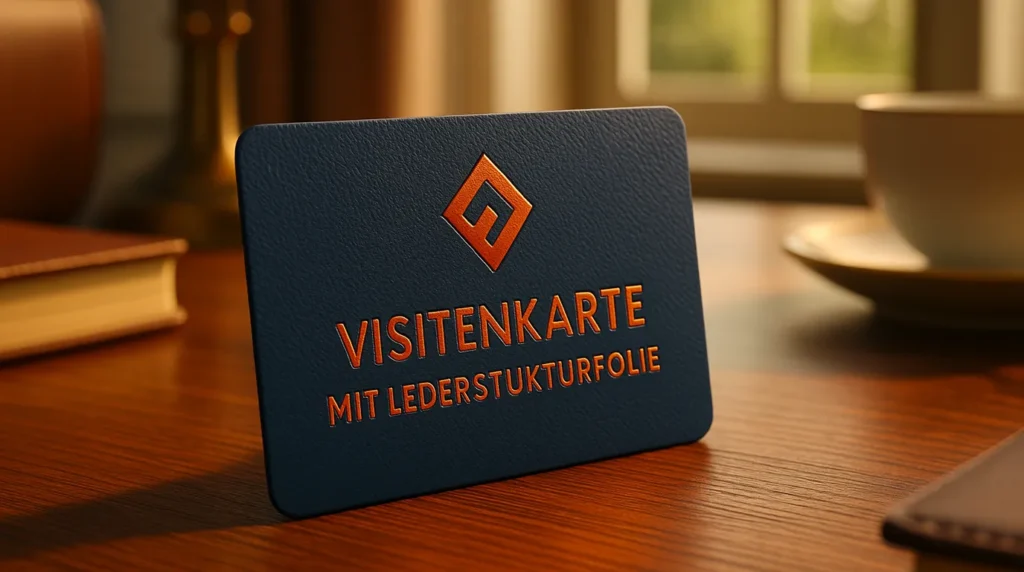 Folienkaschierte Visitenkarten mit Lederfolie – hochwertig & edel bedruckt Vorschau
