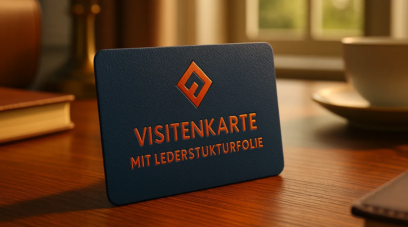 Folienkaschierte Visitenkarten mit Lederfolie – hochwertig & edel bedruckt